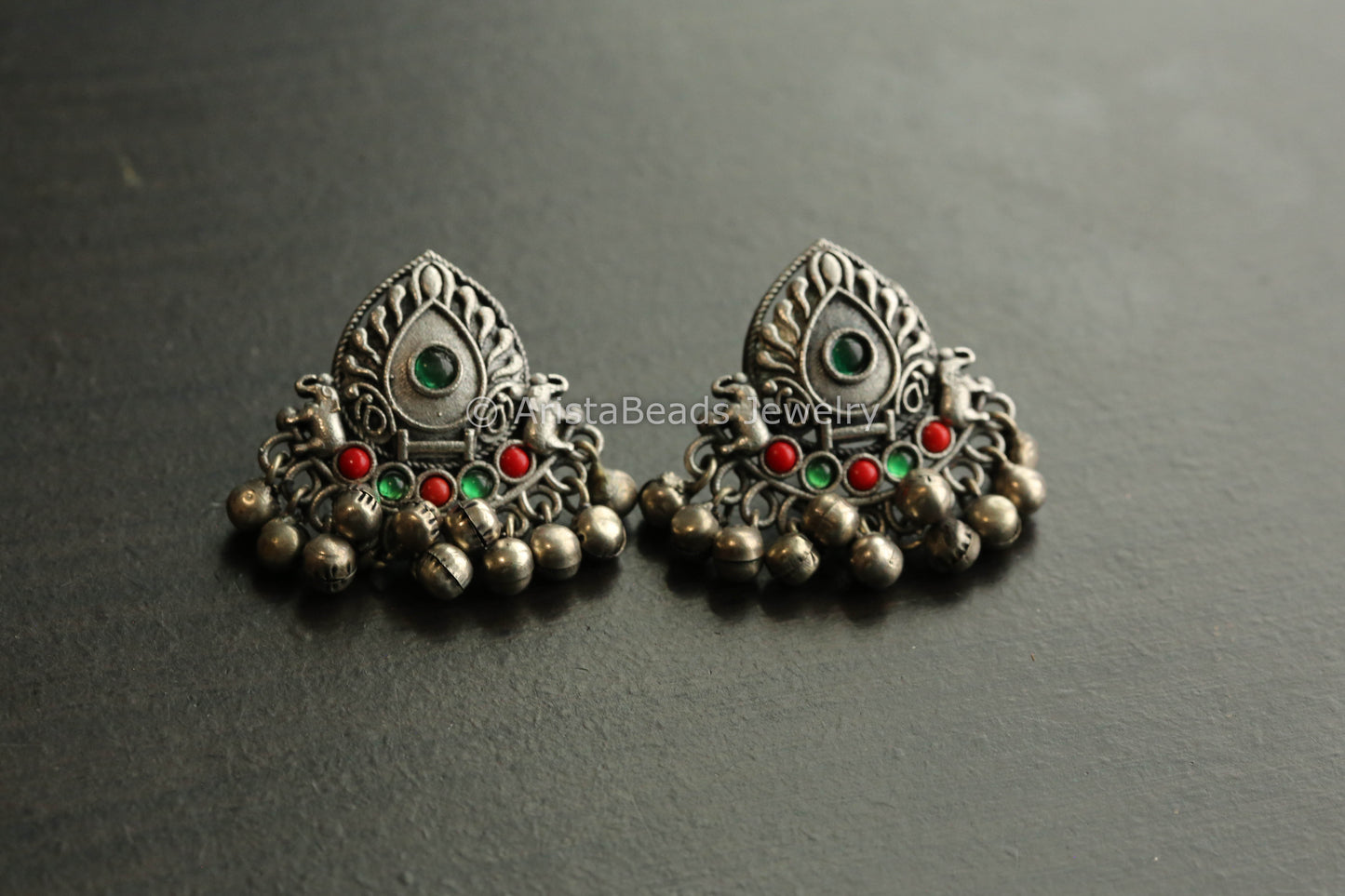 Green Red Gungroo Studs