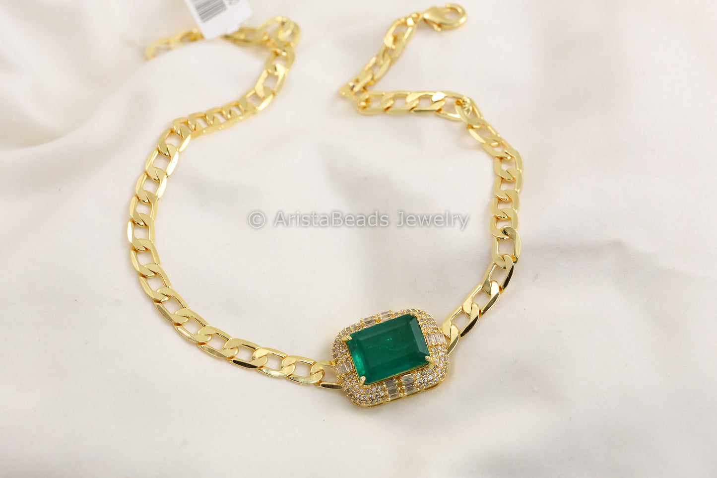 Contemporary Doublet CZ Chain Necklace