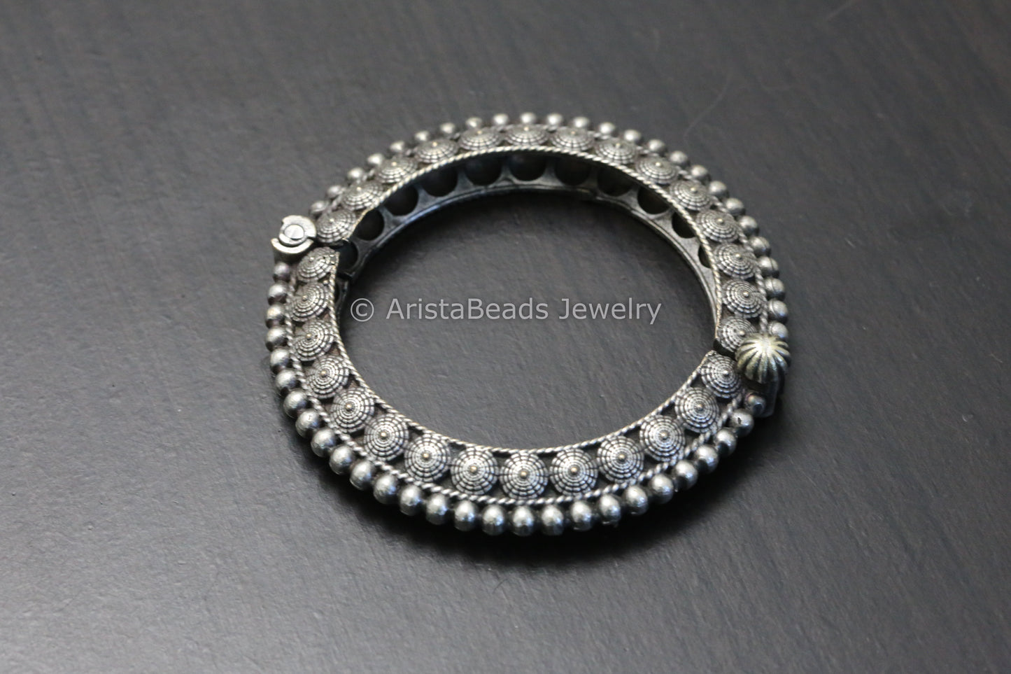 Silver Look Pacheli Bangle (openable)