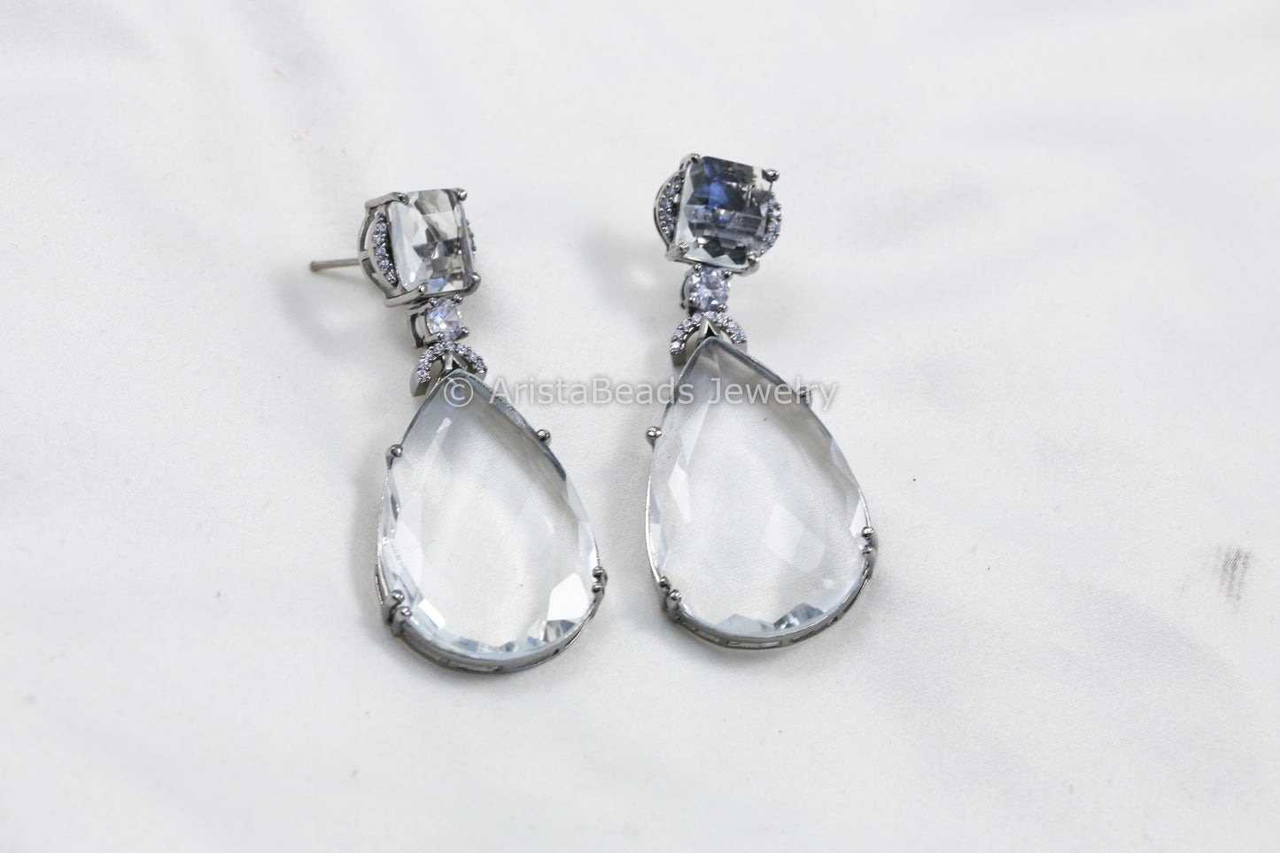 Clear Hydro & CZ Earrings
