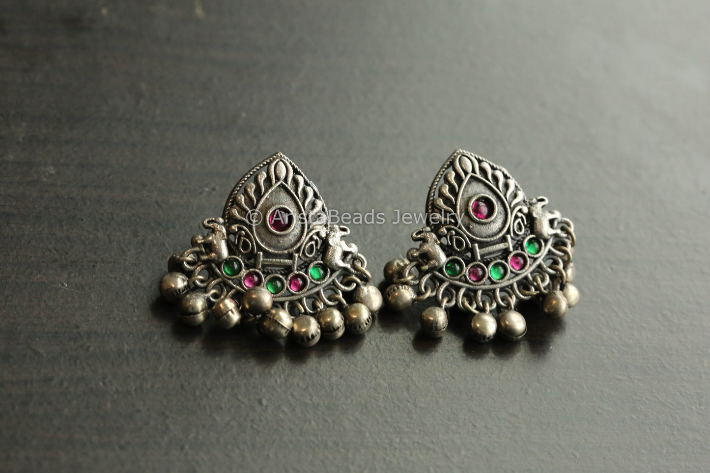 Ruby Green Gungroo Studs