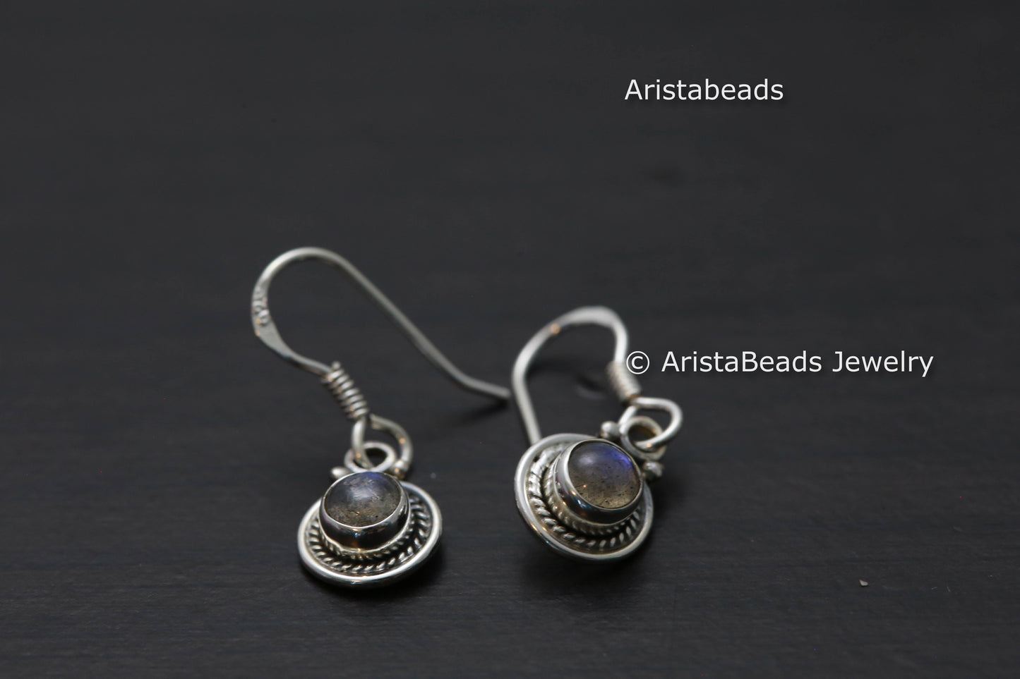 Round 925 Labradorite Drops