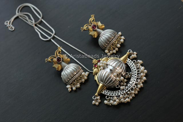 Dual Tone Tabeez Necklace Set