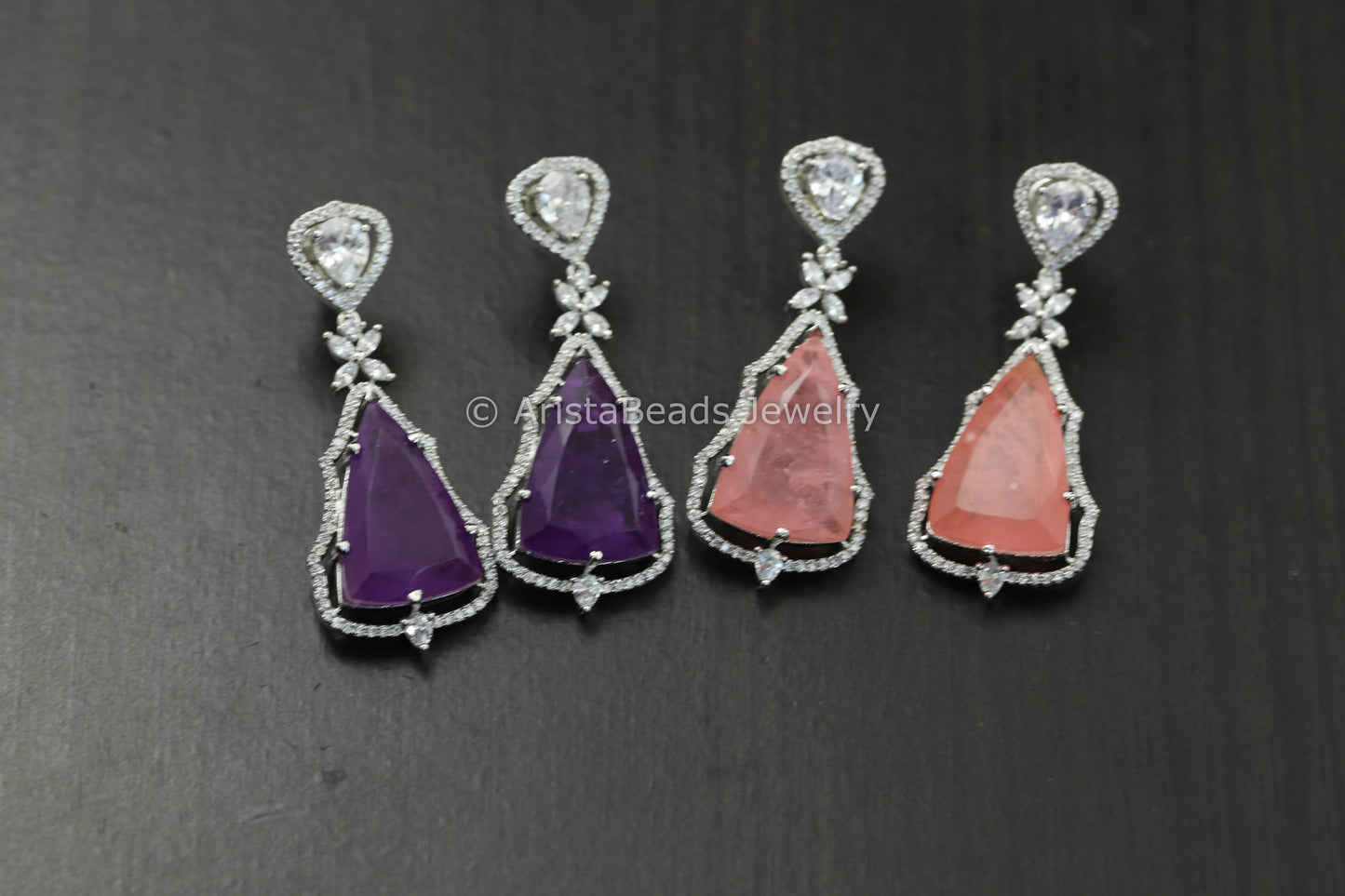 Doublet & CZ Earrings