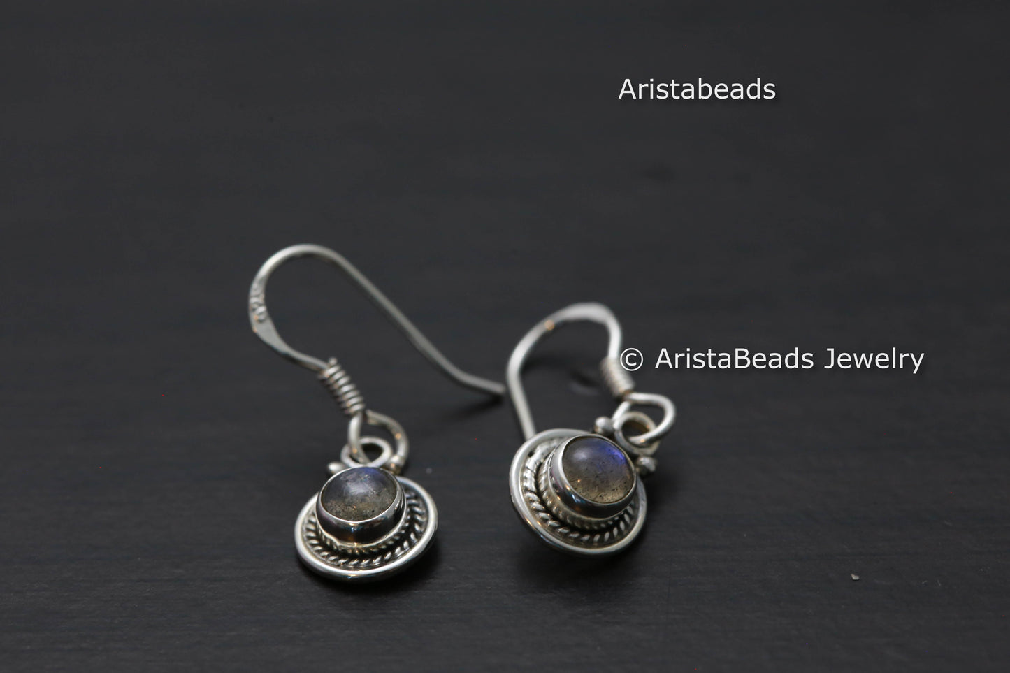 Round 925 Labradorite Drops
