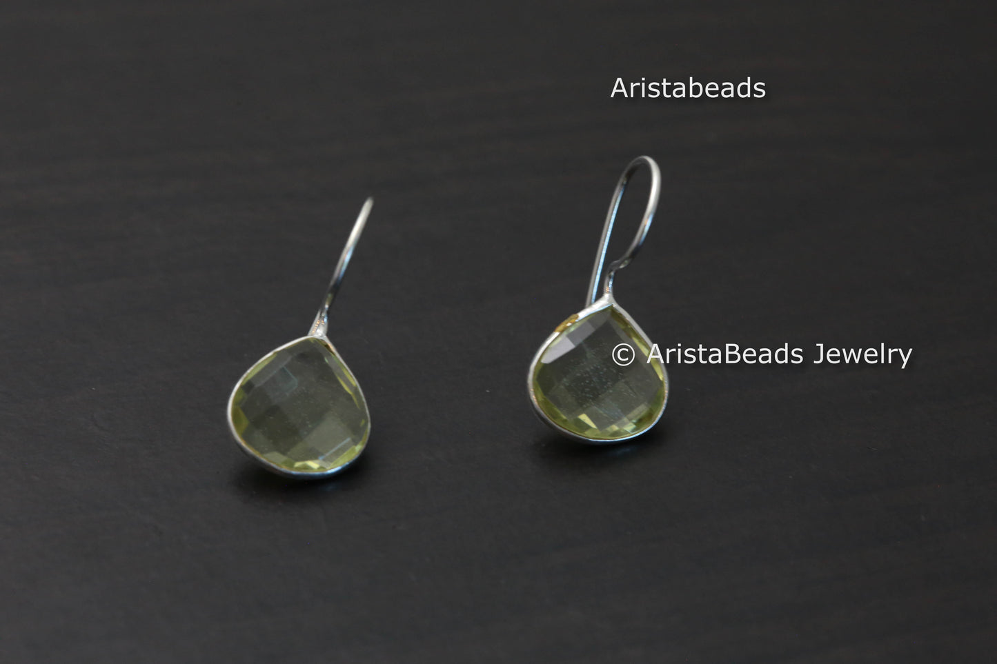 Natural Faceted Lemon Topaz Sterling Silver Earrings