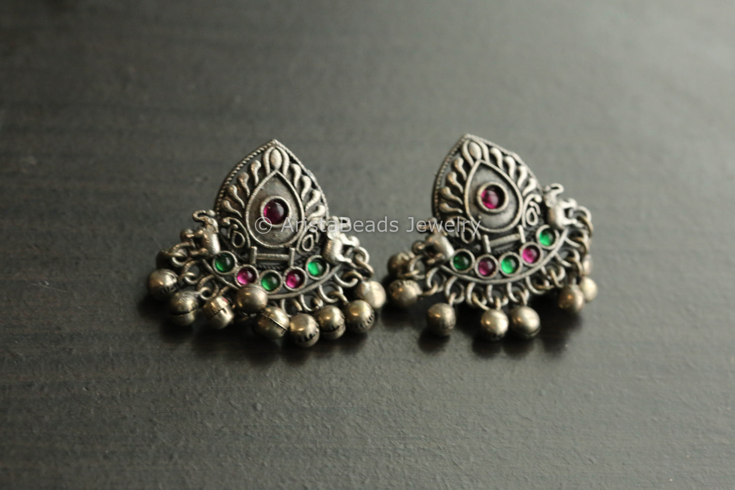 Ruby Green Gungroo Studs