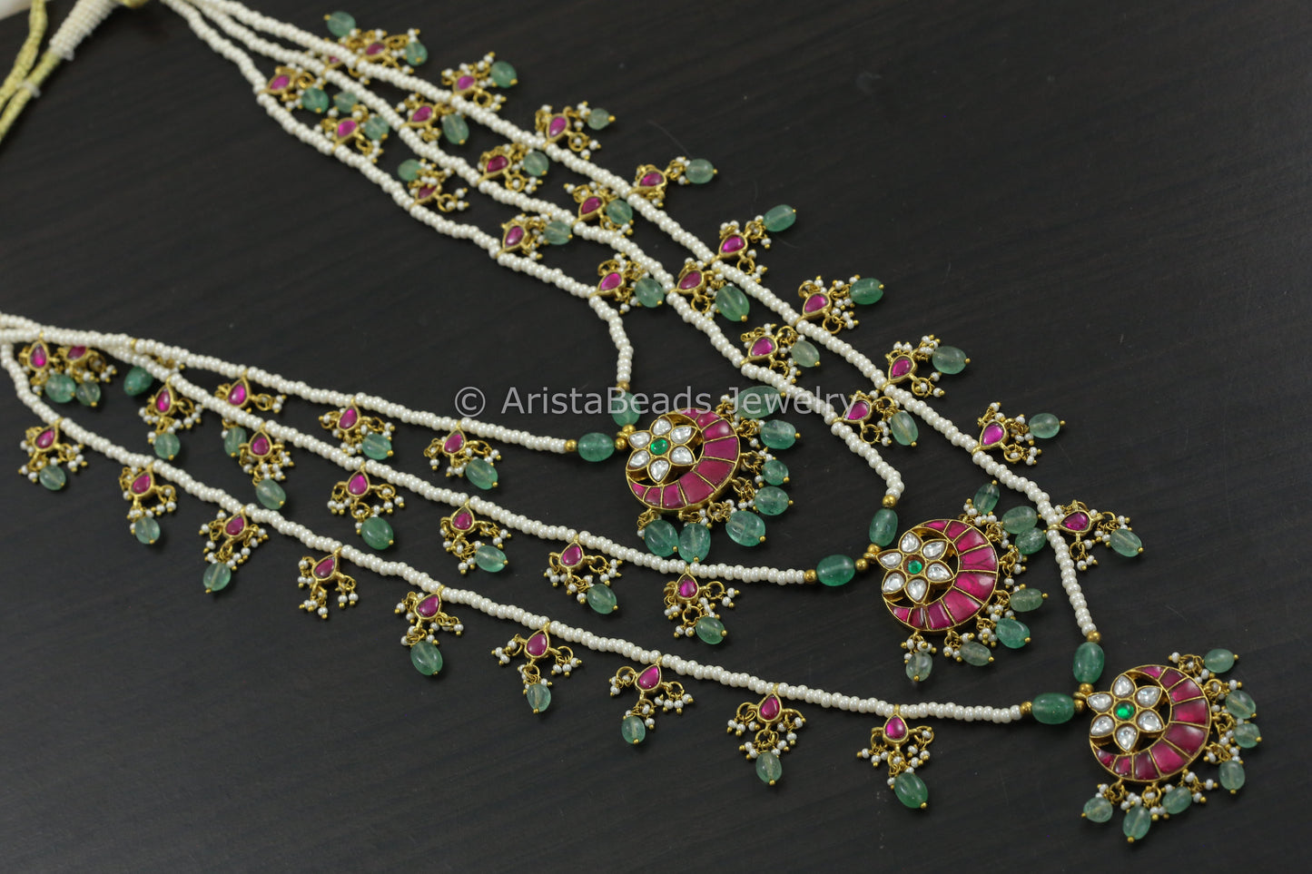 Teen Lada Jadau Kundan Necklace