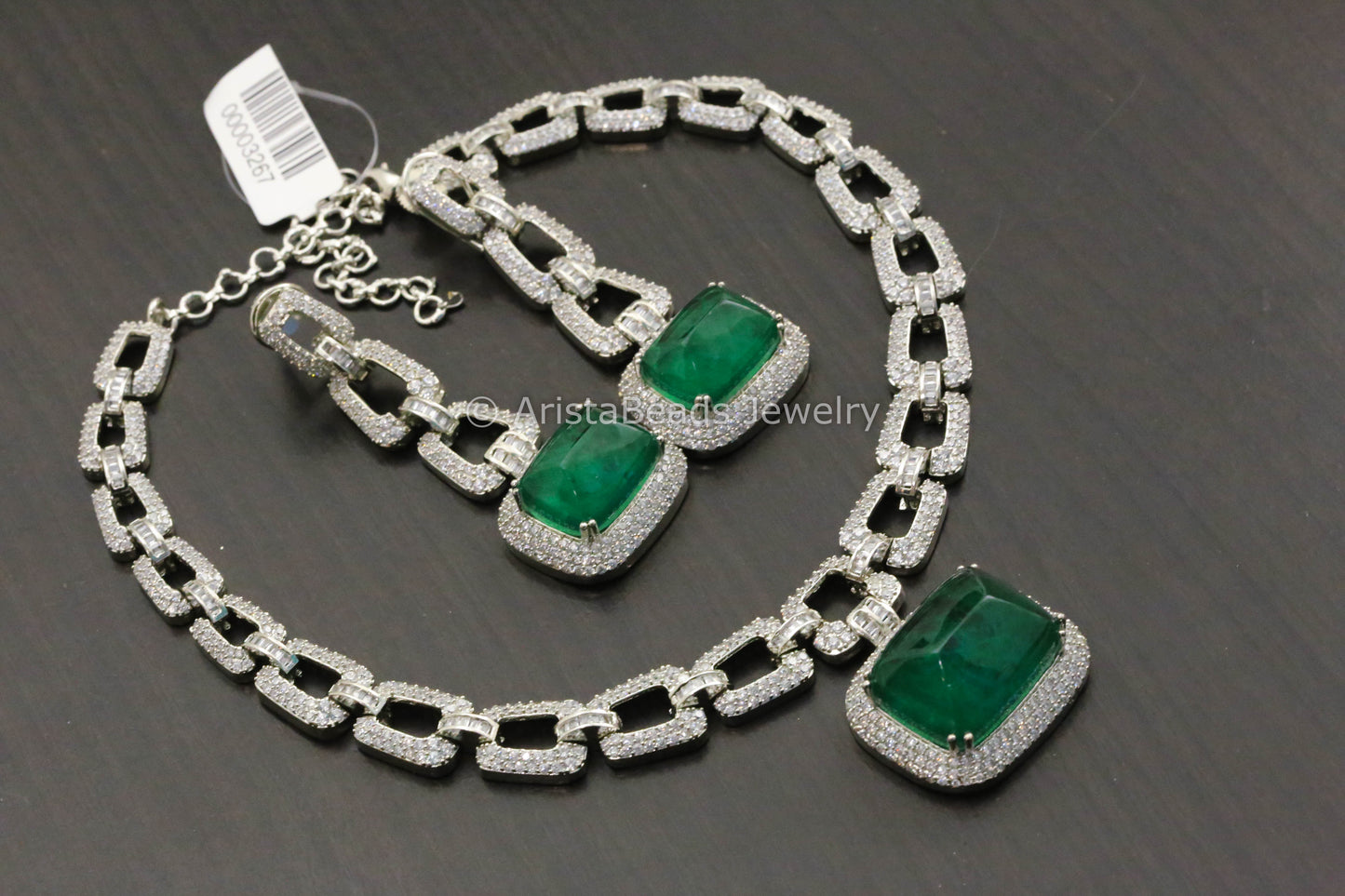 Shilpa Emerald Doublet Necklace Set