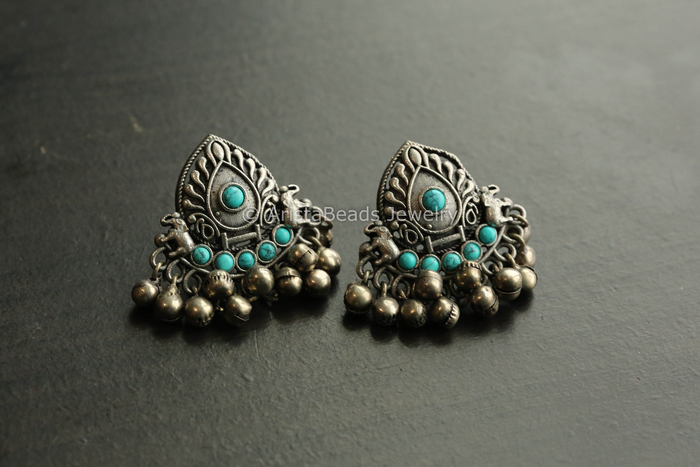 Turquoise Gungroo Studs