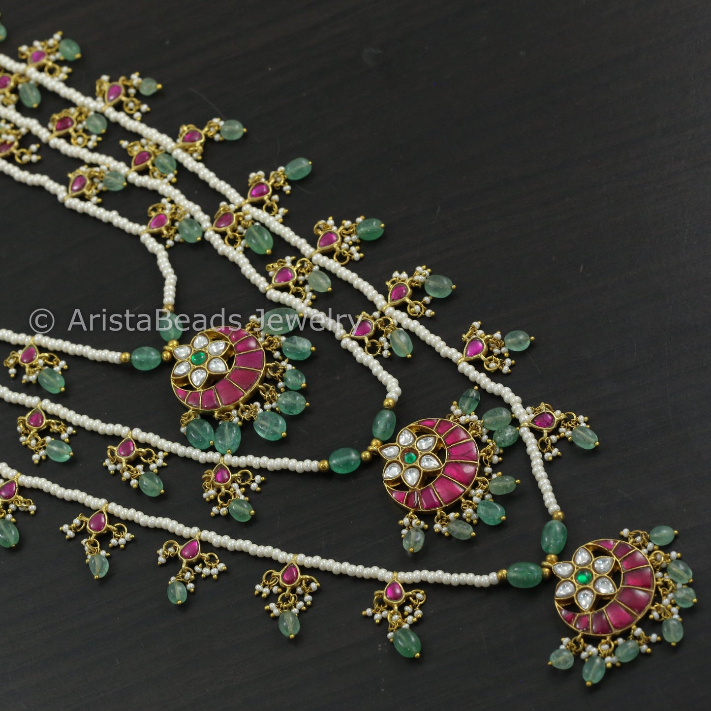 Teen Lada Jadau Kundan Necklace