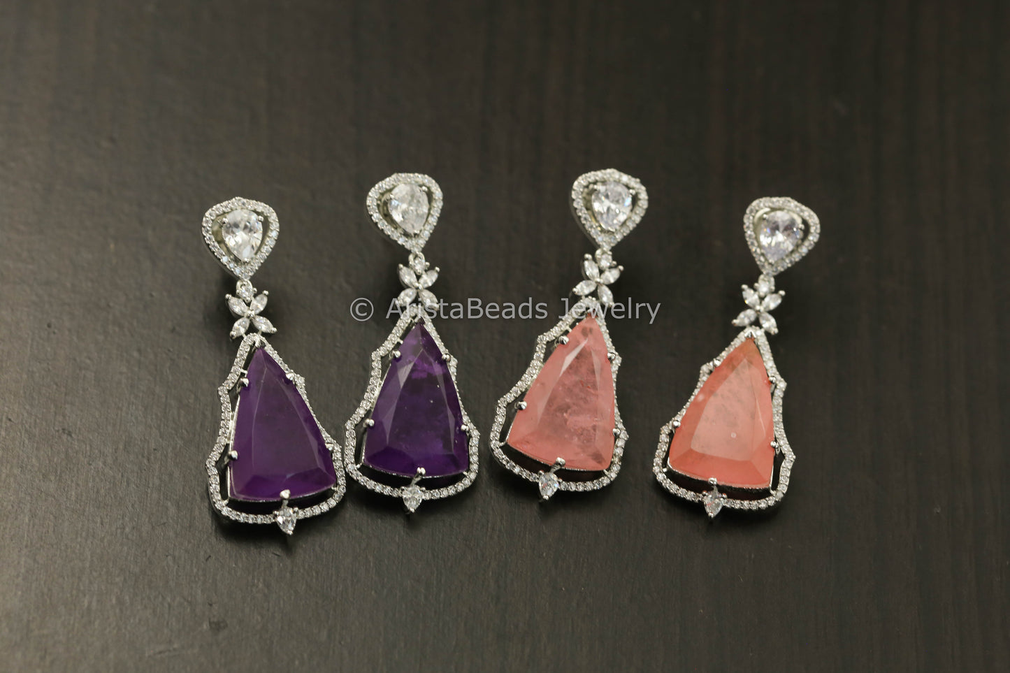 Doublet & CZ Earrings