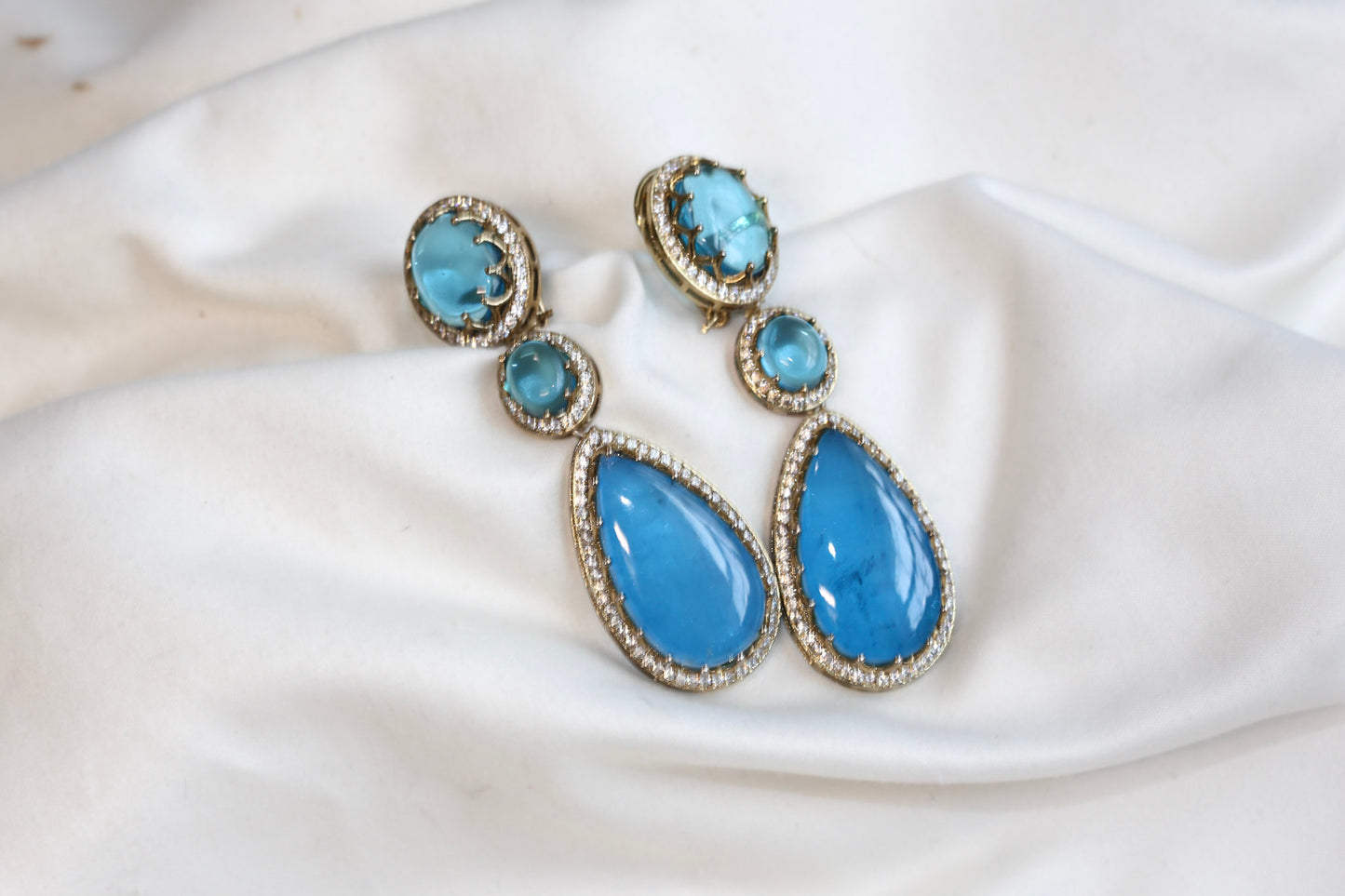 Rohita Pota Doublet Earrings -Blue(101-54)