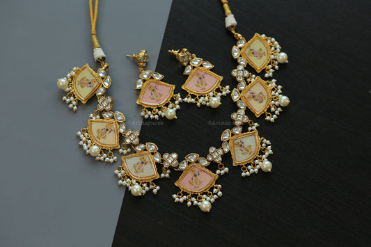 Srinathji Krishna Jadau Kundan Necklace Set