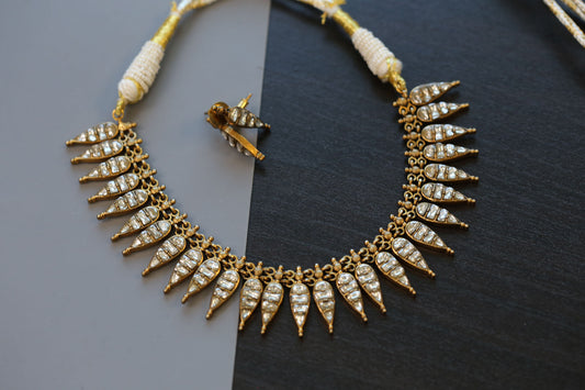 Harini Next To Real Silver Necklace Set - Clear