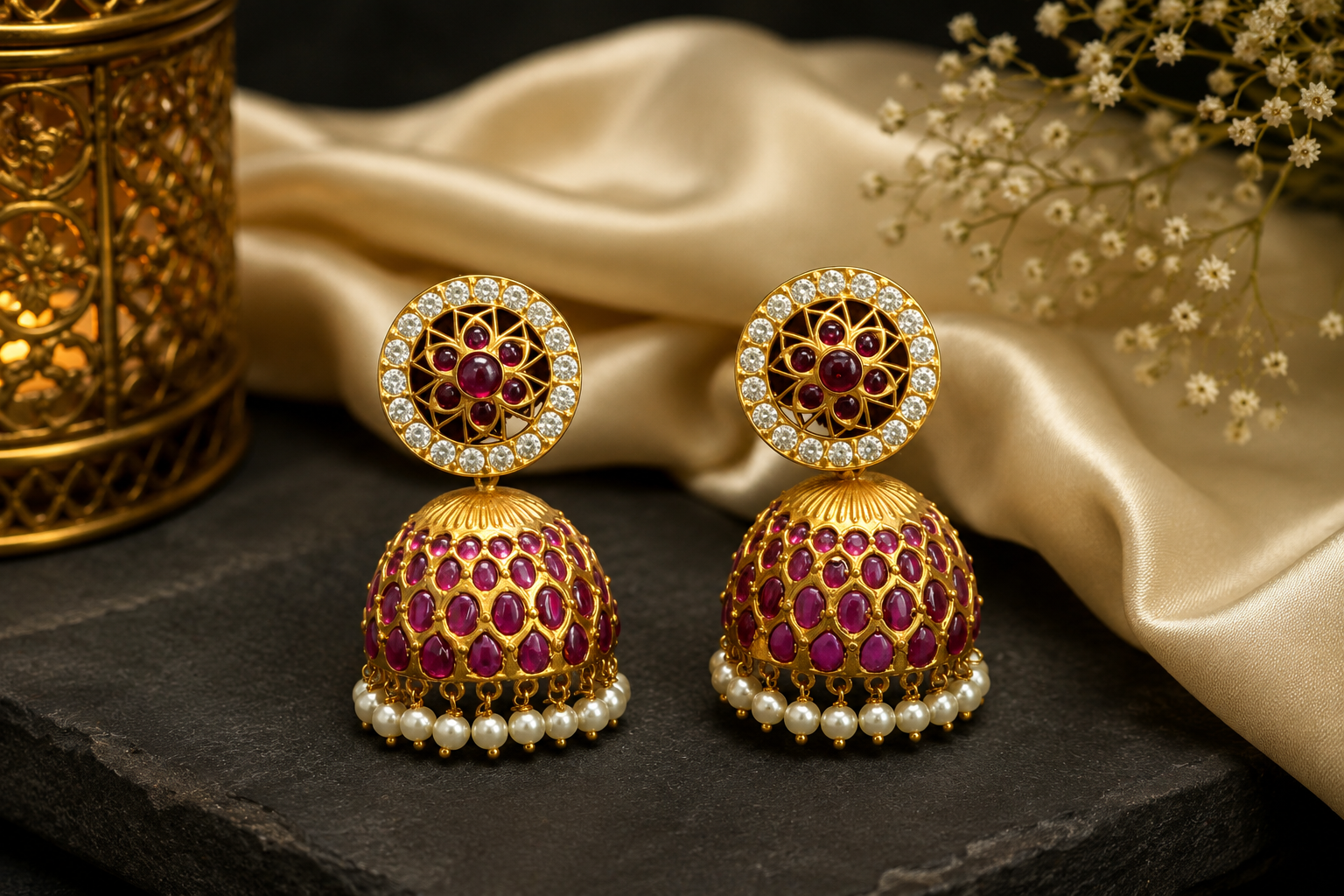 Suhasini Kemp Stones Jhumka