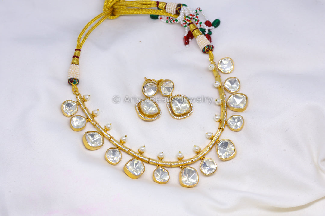 Real Moissanite Stones & Micro CZ Set (ABJ-N101-50)