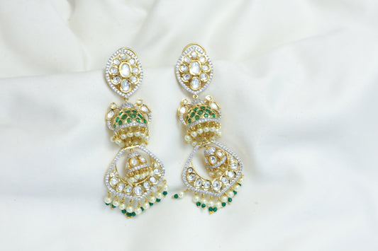Kundan Polki Chandbaali Jhumka