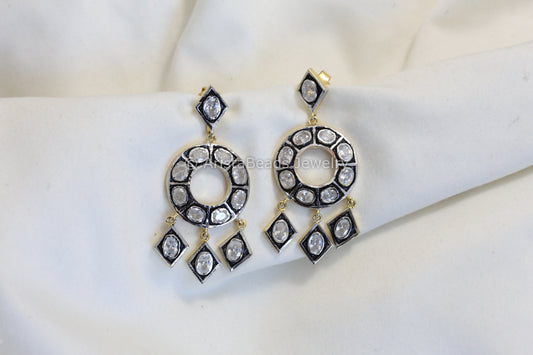 Contemporary Uncut Polki Earrings