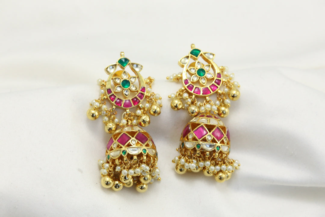 Pachi Kundan Chand Jhumka