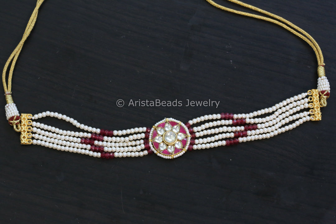 Pachi Kundan Pearl Choker