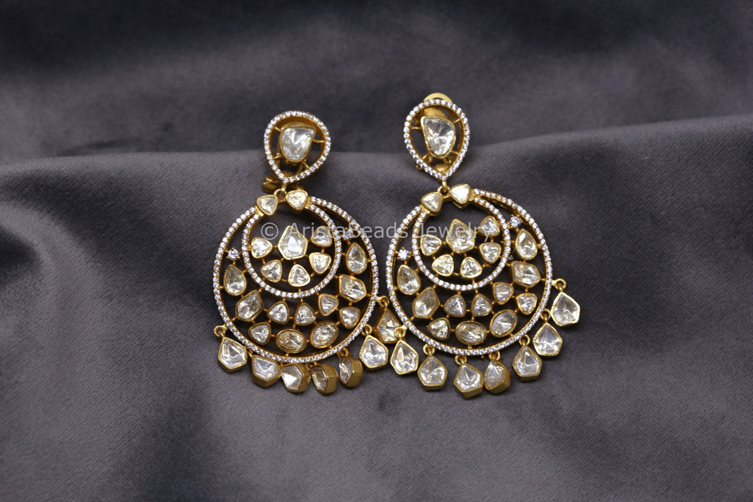 Real Moissanite Nano CZ Chandbaali