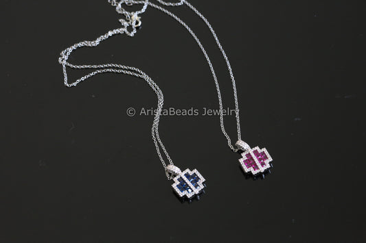 Dainty Non Tarnish Invisible Setting Necklace - Style 6