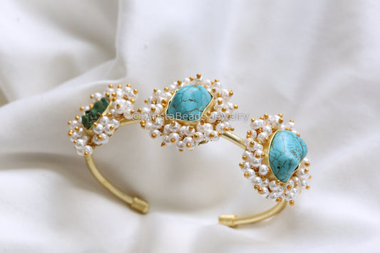 Semiprecious Stone Bracelet ( Adjustable) - Turquoise