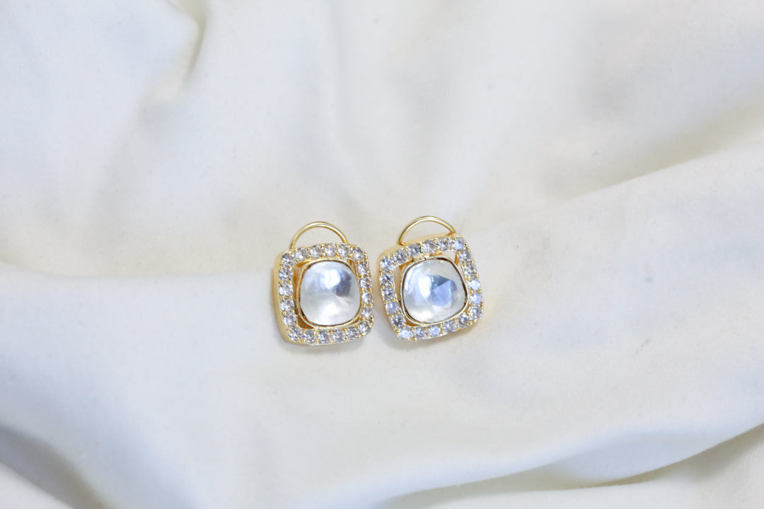 Kundan Polki & CZ Studs