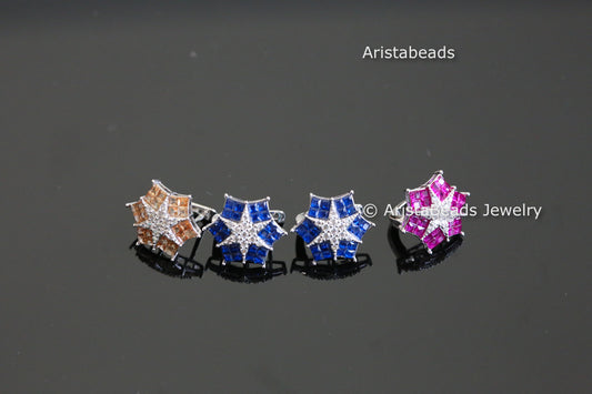 Dainty Cute Invisible CZ Hoops - Style 5