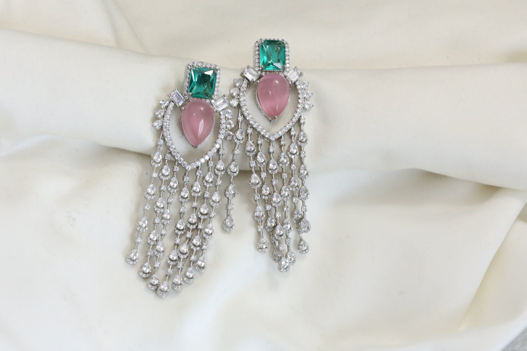 Premium Pink Doublet CZ Earrings