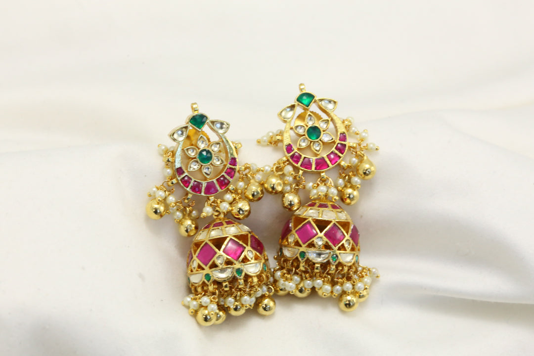 Pachi Kundan Chand Jhumka