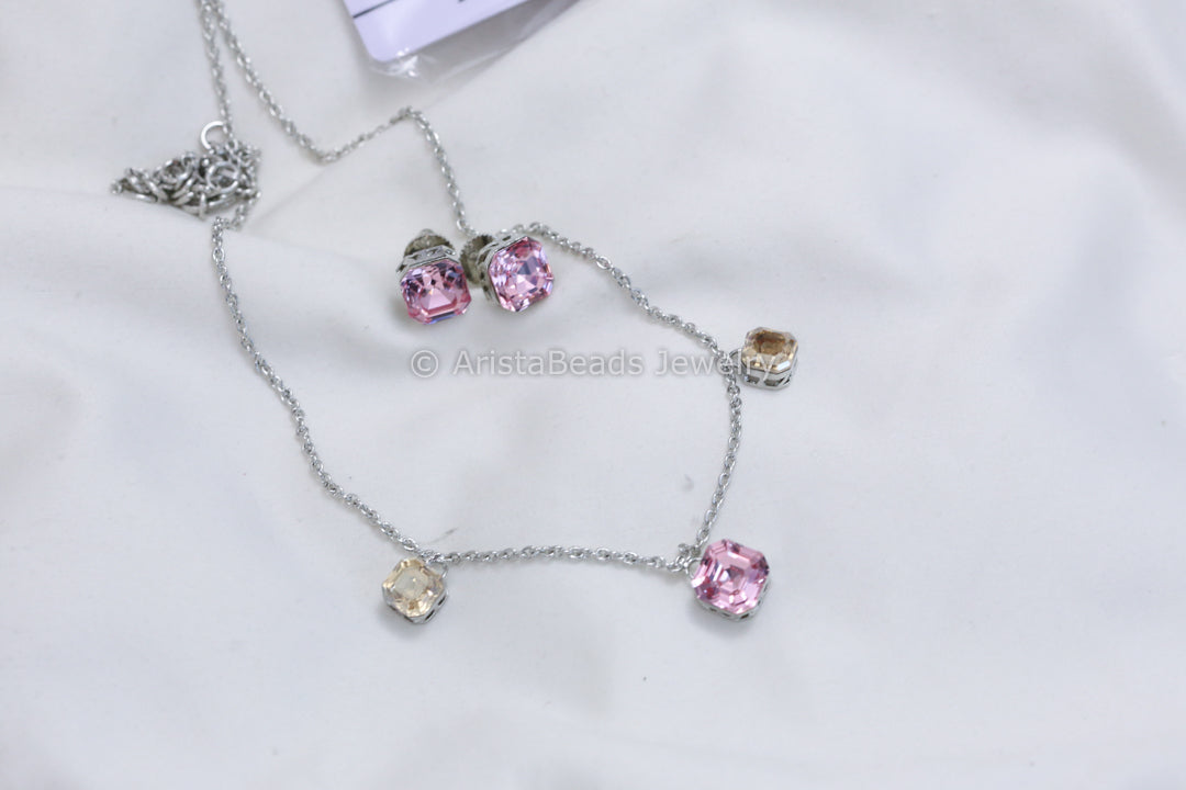 Dainty Austrian Swarovski Crystal Necklace Set
