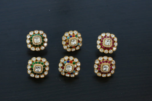 Premium Quality Jadau Polki Kundan Studs