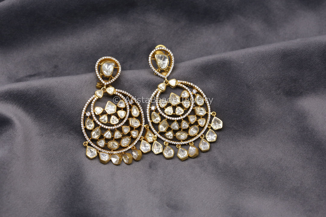Real Moissanite Nano CZ Chandbaali