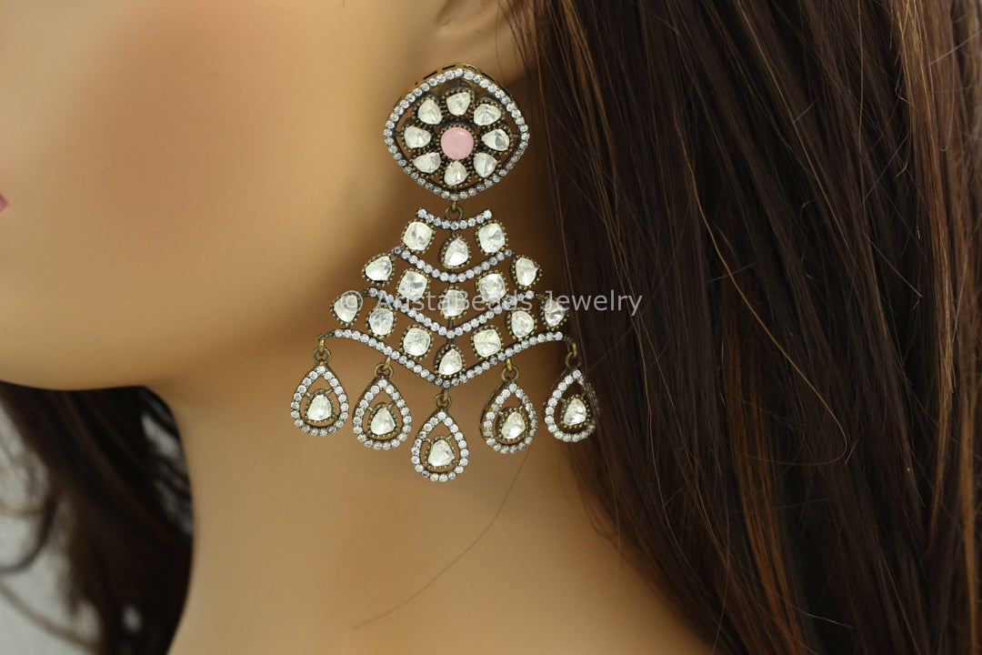 Moissanite Victorian Earrings