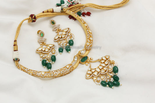 Real Moissanite & Nano CZ Hasli Set - Green
