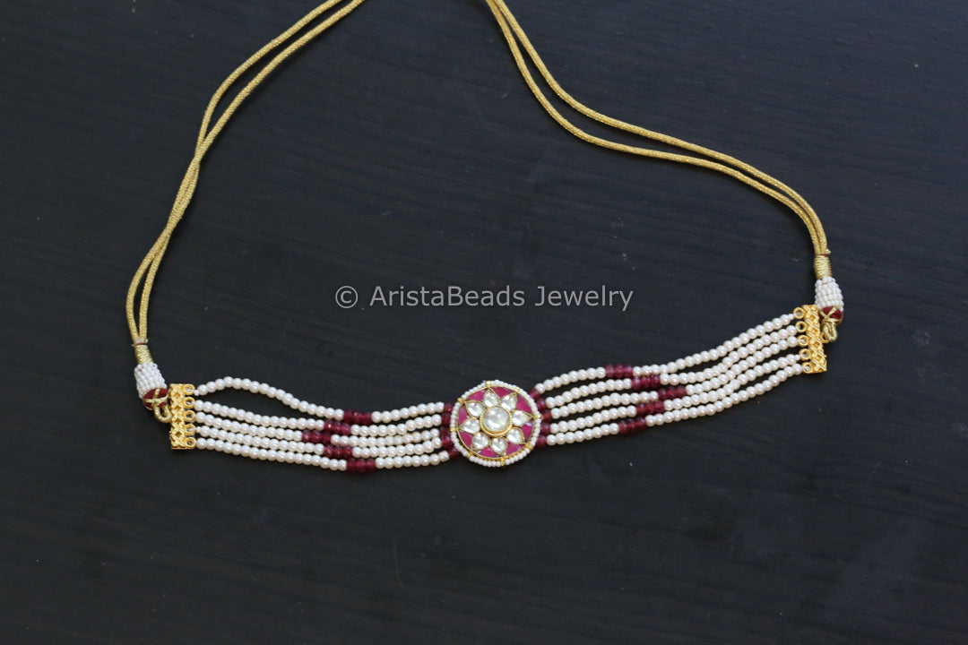 Pachi Kundan Pearl Choker