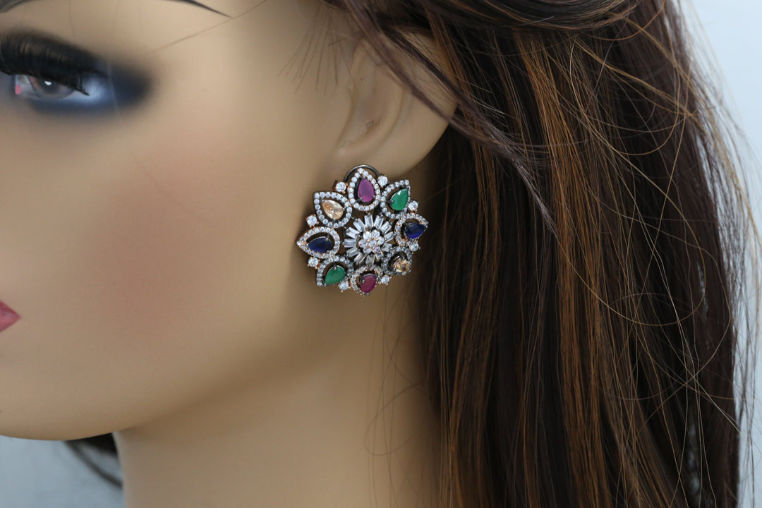 Multi Color CZ Studs