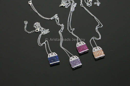 Dainty Non Tarnish Invisible Setting Necklace - Style 10