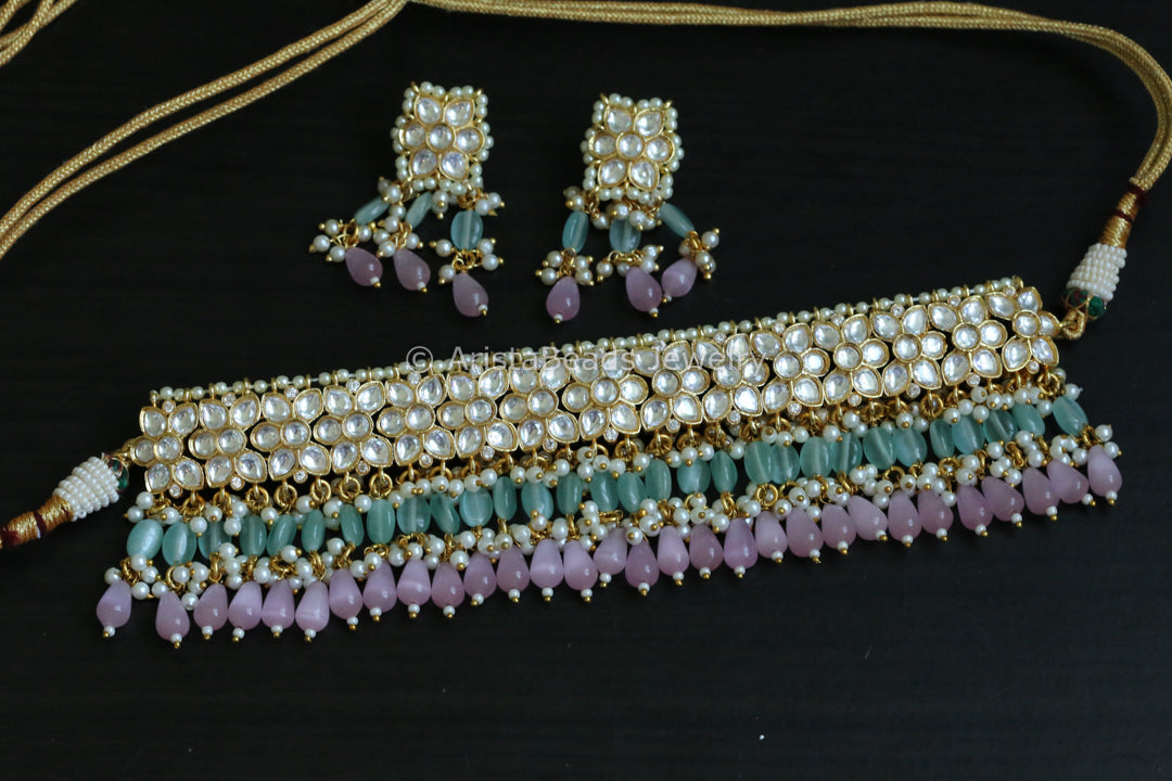 Kundan Polki Necklace Set
