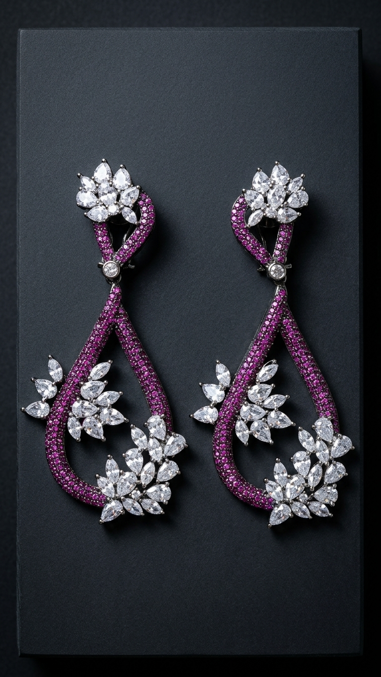 Amoura Pave Setting CZ Earrings