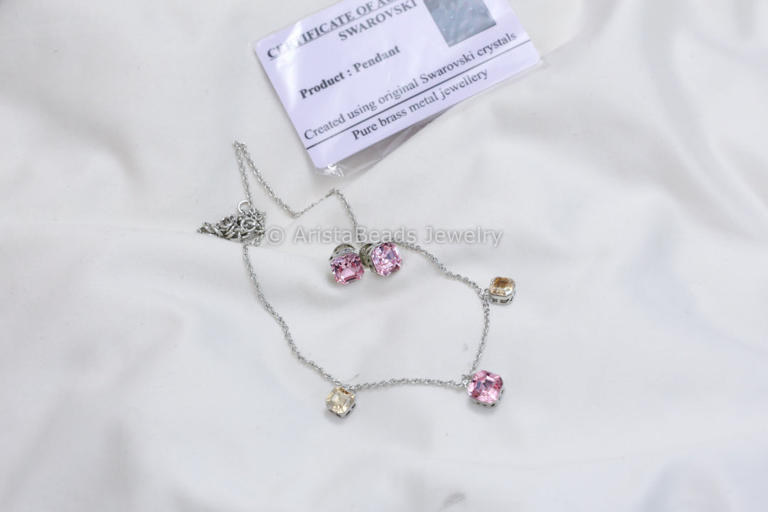 Dainty Austrian Swarovski Crystal Necklace Set