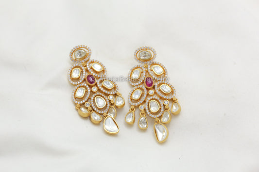 Amara Real Moissanite Earrings - Ruby