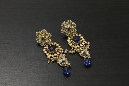 Real Keshi Pearls Jadau Pachi Earrings