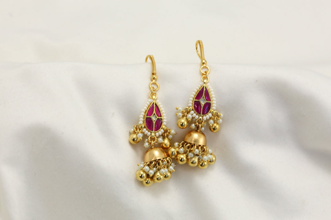 Dainty Ruby Hook Jhumka