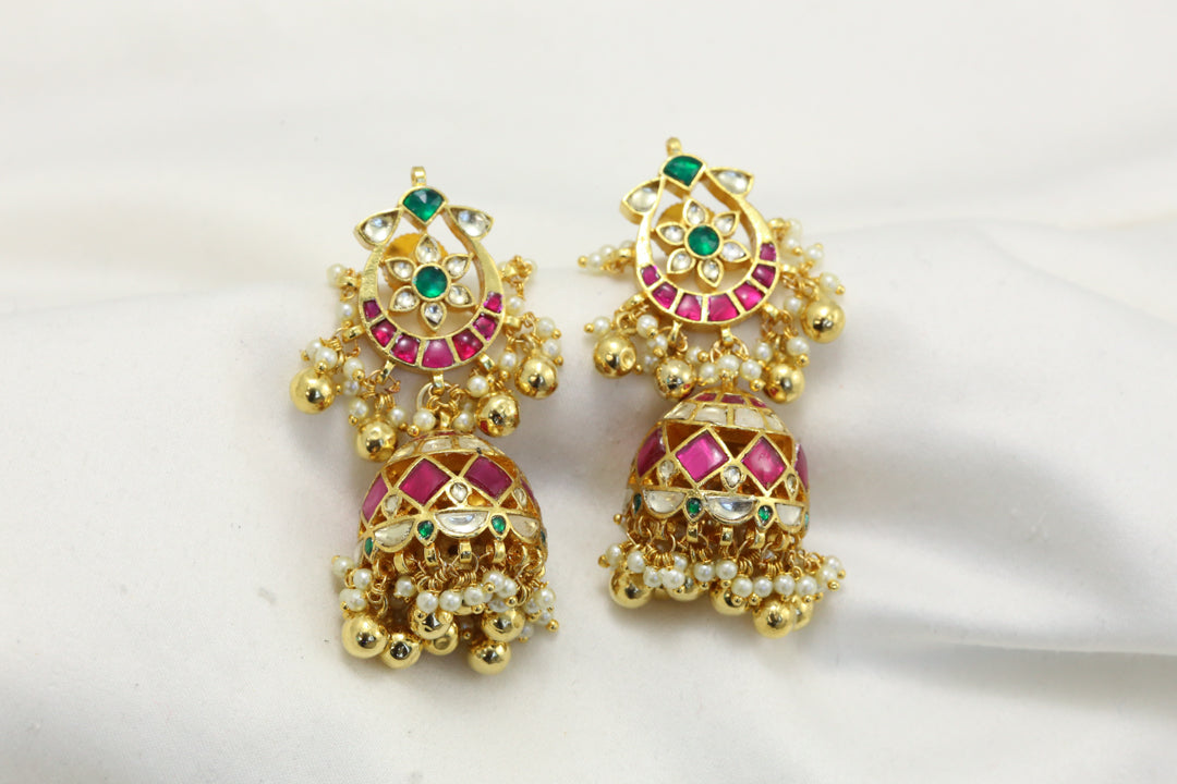 Pachi Kundan Chand Jhumka