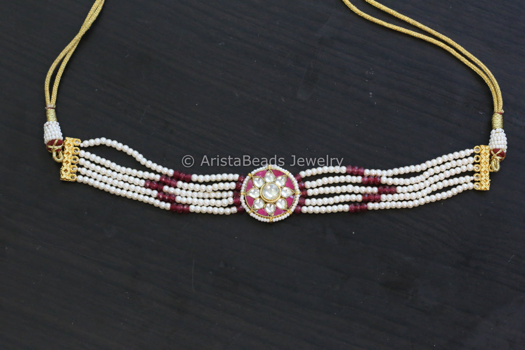 Pachi Kundan Pearl Choker