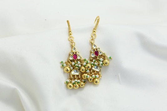 Dainty Ruby Hook Earrings