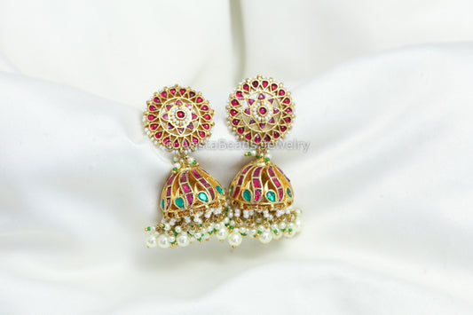 Jadau Fine Pachi Jhumka